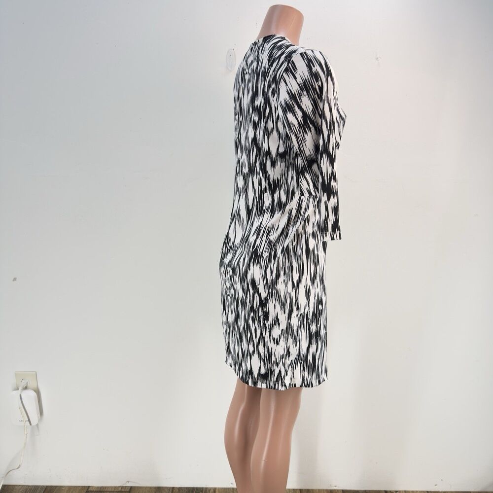 Peter Nygard Women's Dress Black/ White Knotted Front  PET M NEW WITH TAG - Picture 4 of 17